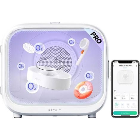 Petkit – Sèche-cheveux intelligent pour animaux – Ultra-silencieux 42 dB – Désinfection à l'ozone – Capteurs thermiques – Contrôle température 40°C (1/5)