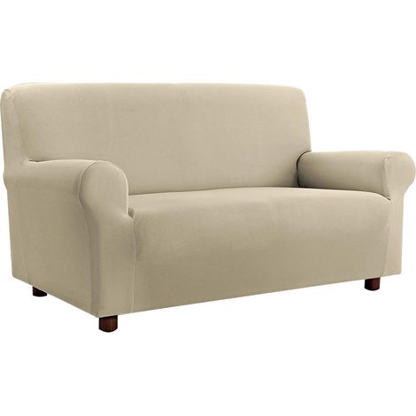 Copridivano copripoltrona elasticizzato 4 misure posti estendibile salvadivano Made in italy Panna - 1 posto da 75 a 120 cm
