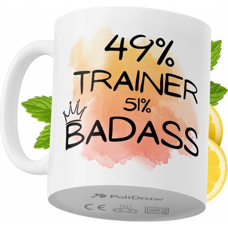 Tazza divertente e umoristica per un allenatore, ideale per caffè e tè, con grafica e testo divertenti. Perfetta per compleanni, onomastici e festività. Tazza premium per occasioni speciali, per casa, (1/5)