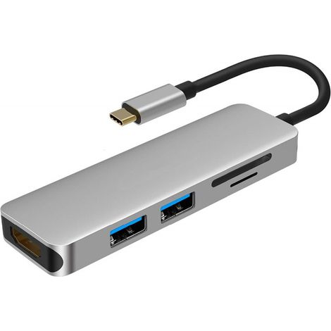 5in1 Docking Station Type C Hub HDMI/SD/TF Card Reader (1/5)