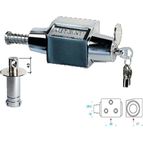 FPLUS keymat cerradura seguridad t-8 tubular con 3 tornillos