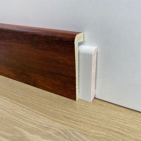 Battiscopa Coprimarmo copribattiscopa in Duropolimero Polistrutturato 100x22 effetto legno o bianco (prezzo al metro)-mogano palissandro
