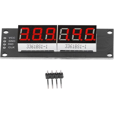 Module afficheur LED 6 digits TM1637 rouge 0,36 pouce, panneau numérique optoélectronique avec pilote intégré pour projets DIY (1/5)