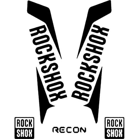 Autocollants RockShox RECON Style pour fourche avant de VTT, autocollants PIKE 18 cm x 8 cm (33 cm noir)