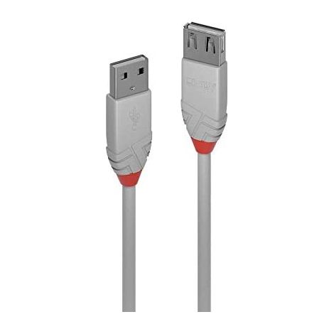 Cable USB LINDY 36713 2 m Negro Gris (1/3)