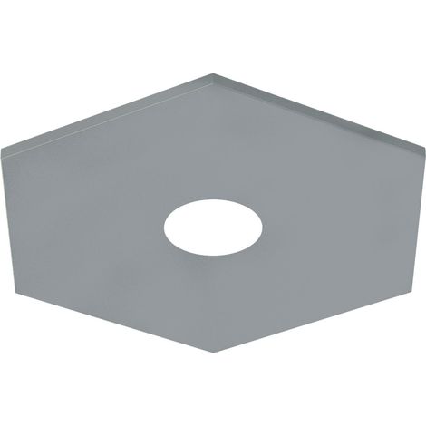 LUMICOM RIVER HEX Plafoniera, 1x GX53, max 8W, metallo, grigio, 25x25cm
