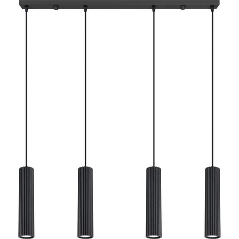 Sollux Karbon Suspension à barre noire 4x GU10 (1/5)
