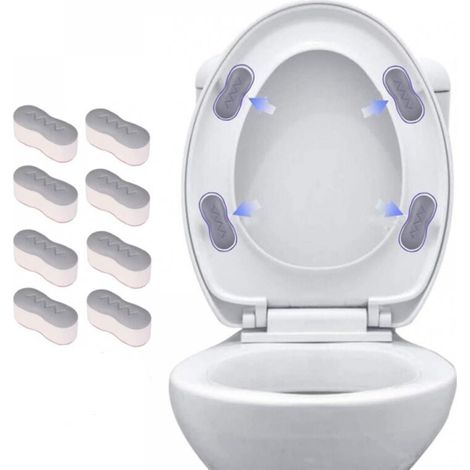 8 butées de siège, rehausseurs de siège auto-adhésifs, fixation pour abattant de WC, butées en caoutchouc pour abattant de WC,4,51,82,5 cm (1/4)