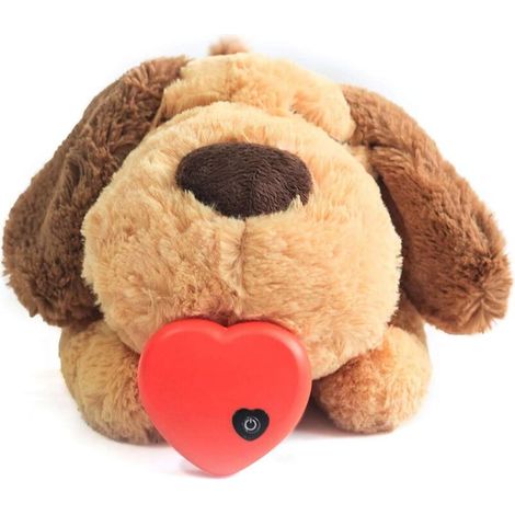 Jouet pour chiot – aide comportementale, battements de cœur – peluche chaude, chien (A