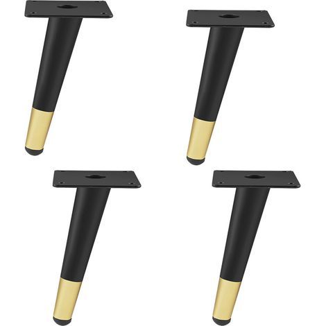 Support oblique pieds de canapé pieds de meubles de-Or noir 20cm