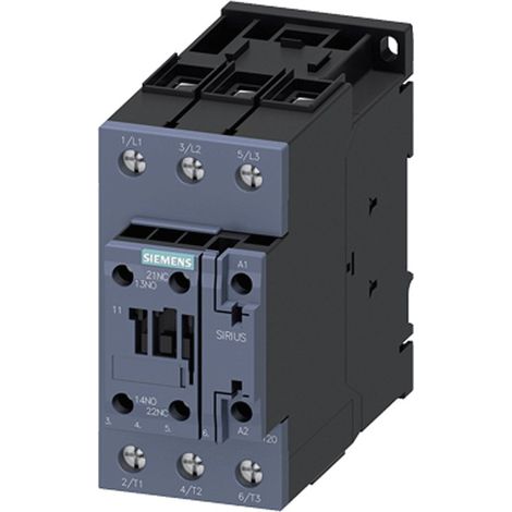 Contattore elettrico robusto Siemens AC3E 37 kW 230V