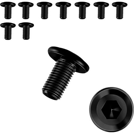 10 Pièces Vis M6 X 12,Vis m6,Boulon m6,Boulons,Acier Inoxydable A2 V2A,Six Pans Creux,Entièrement Fileté,Noir(M6 X 12) (1/5)
