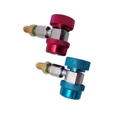 Adaptateurs de coupleur rapide R134a applicables, collecteur de climatisation à 90° haut/bas, pour fluide frigorigène (1/5)