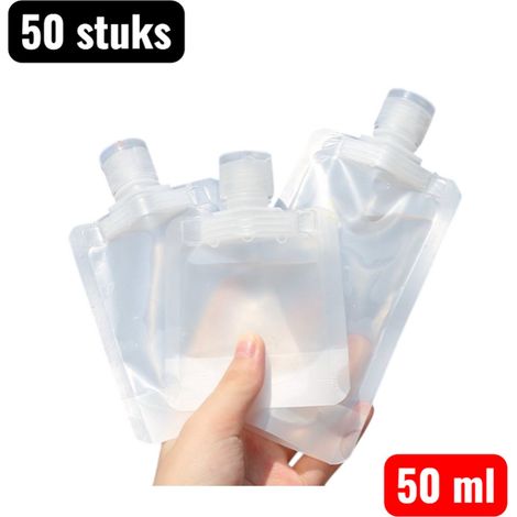 Lot de 50 flacons de voyage réutilisables vides pour shampoing lotion produits cosmétiques et autres liquides capacité 50 ml (1/5)