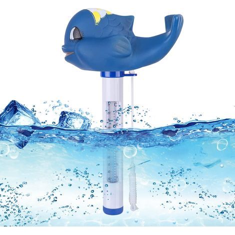 Termómetro flotante para piscina, termómetro de agua flotante, termómetro flotante para piscina, termómetro para piscina con cuerda, termómetro con diseño de dibujos animados, para piscinas exteriores (1/5)