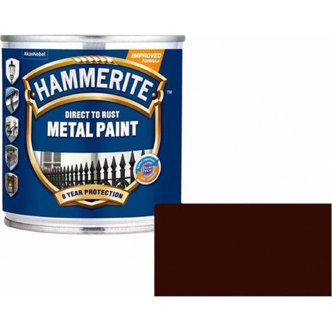 Hammerite Peinture Satinée Marron Foncé 250 ml