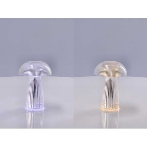 Regalo Italiano MiniLampada Fungo da Tavola Ass. D 8,5 Cm H 12 Cm Trasparente 1 Pz