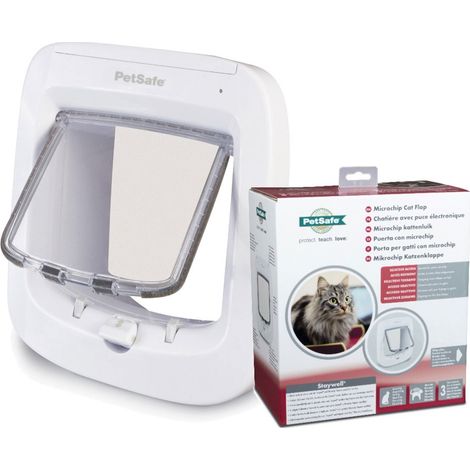 Porte avec lecteur de micro-puces PetSafe pour chats