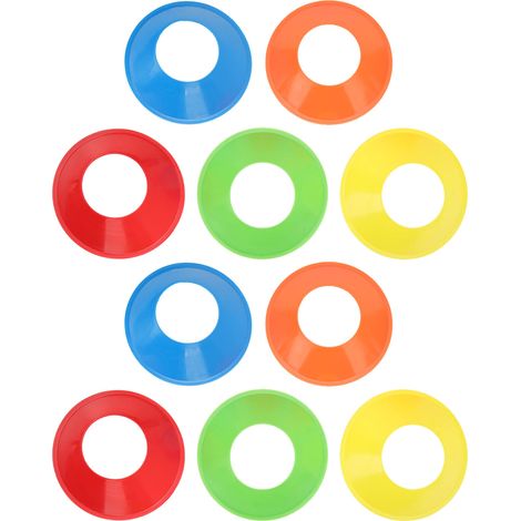 10 Cônes de Sport pour Football, Soccer, Entraînement d'Agilité, Marqueurs de Terrain, Lot de 10 (1/5)