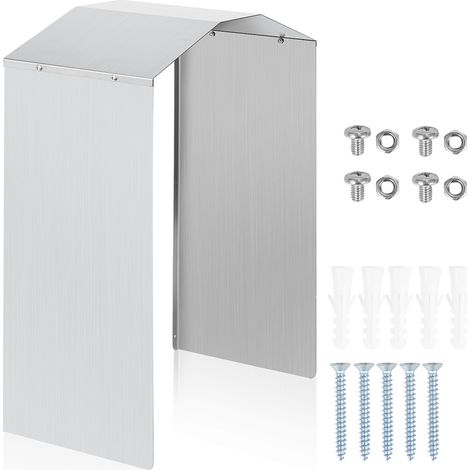 Wolketon 304Edelstahl Dach für Wallbox inkl. Montagezubehör - 45 x 40 x 20cm Abdeckung für Wallbox - Wetterschutz die Gewährleistung Ihrer Ladesicherheit.