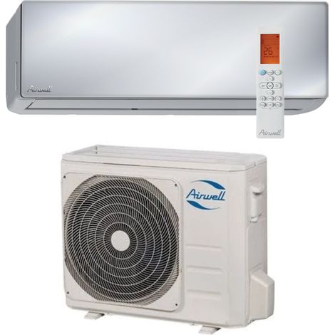 Airwell – Ensemble climatiseur monobloc 3,5 kW – Unité intérieure murale miroir HDMB – Unité extérieure YDAB – SEER 8,5 A+++