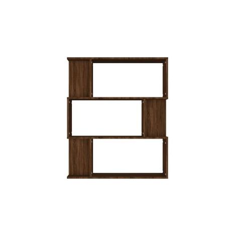 Bibliothèque séparateur en bois Mikola 80cm - Simple et moderne-Noyer (1/5)