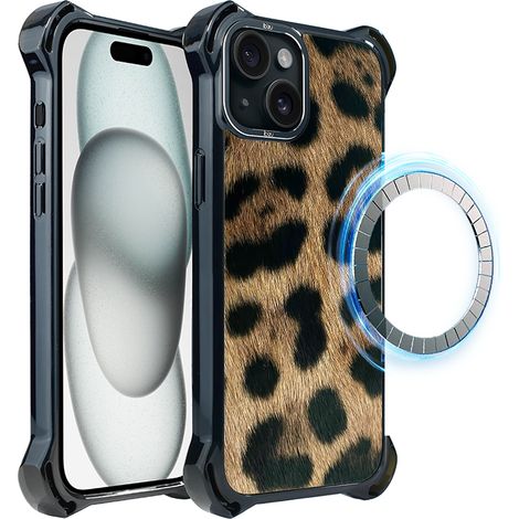 iPhone 15 Plus ibizu DropGuard Ultra Hülle mit MagSafe, Call of the Wild, Leopard (1/5)