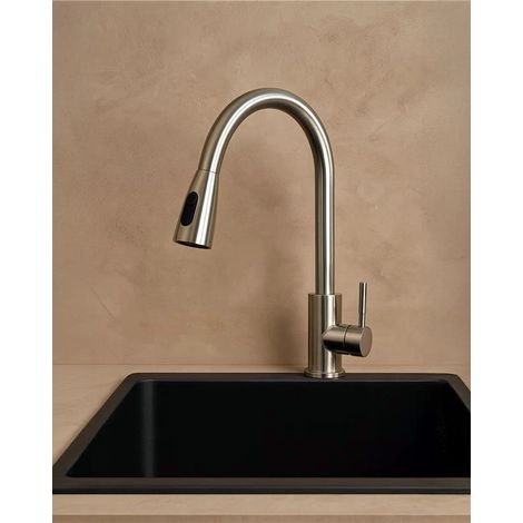 Exagonshop Miscelatore lavello doccetta 2 jet estraibile cromo