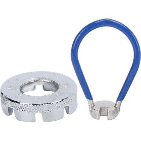 Clé à rayons 8 trous en acier pour vélo, outil de poche avec clé ronde pour réglage de la tension des rayons (1/5)