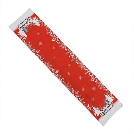 Nappe de Noël rouge et fournitures de décoration de Noël (1/5)