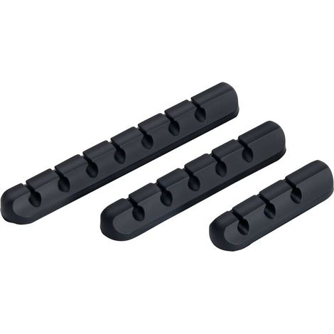 TRU COMPONENTS T24CA079 Supporto per cavi autoadesivo TC-12888588 Intervallo Ø fascio 6 mm (max) Nero 3 pz.