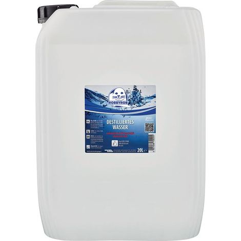 Eau distillée 20 l – Kanister UV-bestrahlt, sans dépôts calcaires – Pour laboratoire, camping, auto – Robbyrob (1/3)