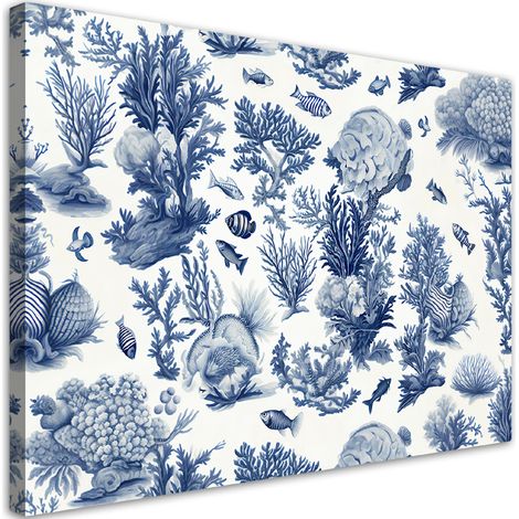 Tableau sur toile pour la salle de bain - Animaux et plantes marines 60x40 (1/5)
