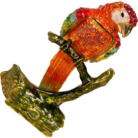 Porte-bijoux en alliage fait à la main avec branche d ' arbre, boîte de rangement décorative avec revêtement émaillé, cadeaux uniques pour femmes (1/5)