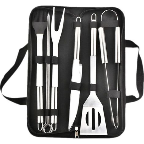 Ensemble de Barbecue - Kit d'accessoires pour Barbecue à Gaz, Charbon, Ensemble Ustensiles Professionnels en Acier de Cuisine, Avec Étui (1/5)