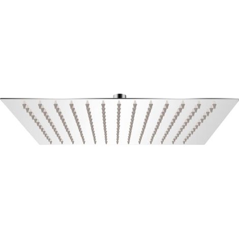 vidaXL Testa Doccia a Pioggia in Acciaio Inossidabile 25x25cm Quadrata