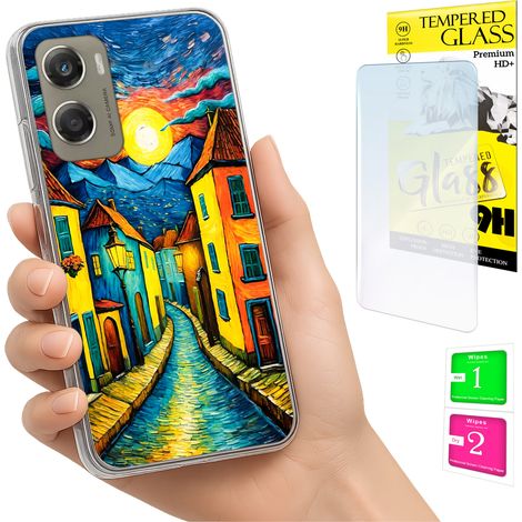 Funda para Motorola Moto G06 / G06 Power con parte trasera Art + cristal (1/5)