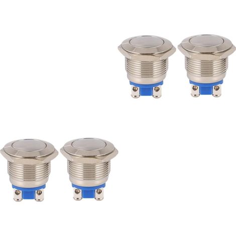 4 boutons-poussoirs - inox momentané/étanche - pour commande (1/5)