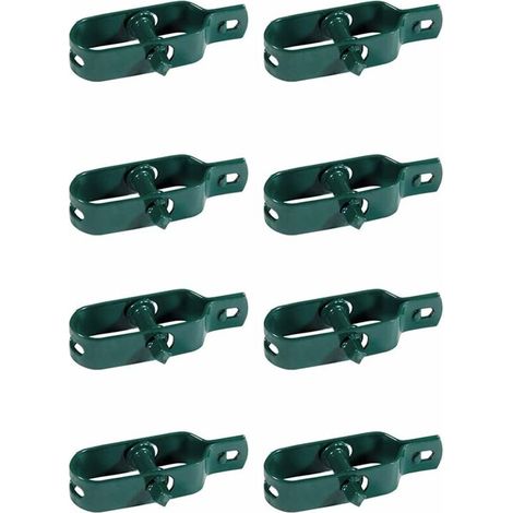 Kit of 8 Green Plastic Coated Wire Tensioners for Fence, Net, Clothesline, Garden Metal for Posts Set of 8 pieces (8 pieces) (1/5)