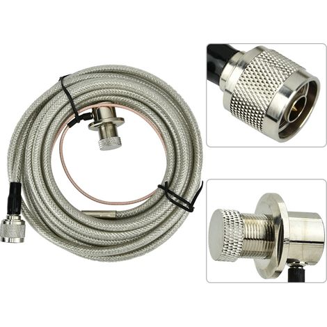 Câble d'extension coaxial avec connecteur mâle-femelle, compatible vidéo N, sans adaptateur nécessaire (1/4)