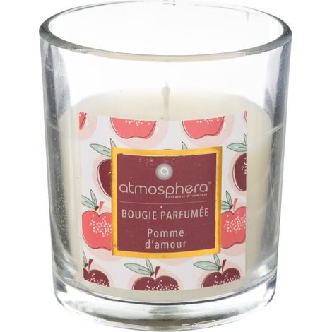 Bougie parfumée "Neda'" 110 g pot verre bois Atmosphera. (1/2)