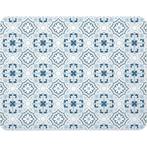 Tapis de Bain à Motifs "Atlanta" 35x45cm Bleu
