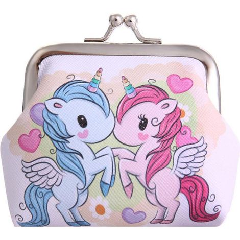 Porte-monnaie mini pochette imprimé licorne pour étudiantes et jeunes filles - Licorne 1