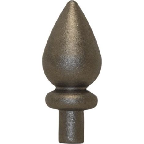Deco Fer Forge – Goutte d'eau en fer forgé à souder – Hauteur 65mm – Largeur 34mm – Base Ø16mm pour fixation sur barreaux ronds