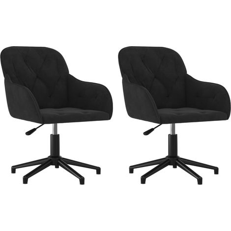 Maison Exclusive - Esszimmerstühle 2 Stk. Drehbar Schwarz Samt