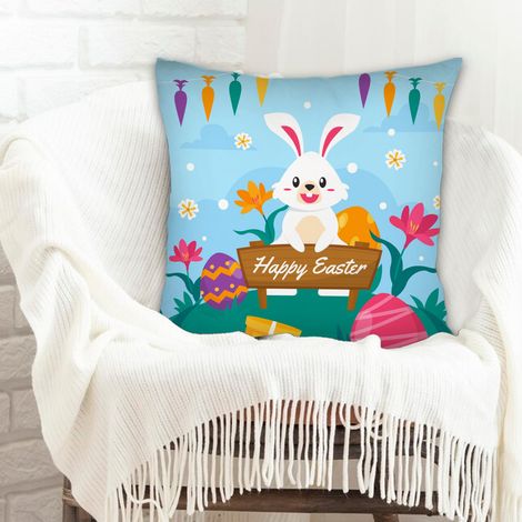 Housses de coussin en polyester résistante  lavable en machine pour décoration de Pâques pour la maison et la chambre (1/5)