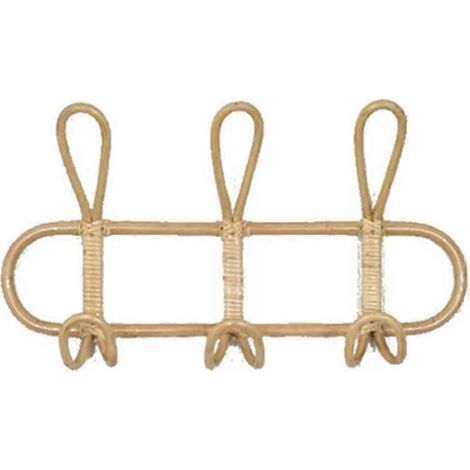 Crochets muraux en rotin - Cintre décoratif pour chambre d'enfant, organisateur de vêtements et de chapeaux, étagère de rangement suspendue pour vêtements d'enfants A (1/5)
