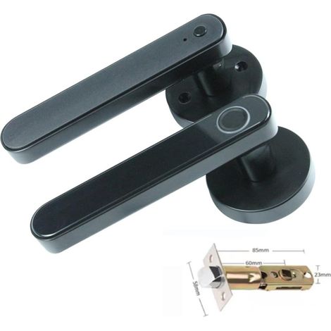 Serrure de porte intelligente Tuya Bluetooth numérique électronique serrure de porte intelligente biométrique empreinte digitale poignée de porte sans clé numérique mot de passe maison intelligente ( (1/5)