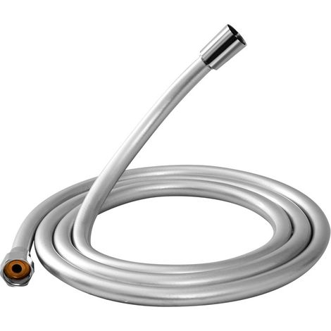 Tuyau anti-déflagrant à haute pression tuyau de douche en PVC tuyau de douche anti-enroulement tuyau de douche d'hôtel tuyau de salle de bain 1.5 m argent