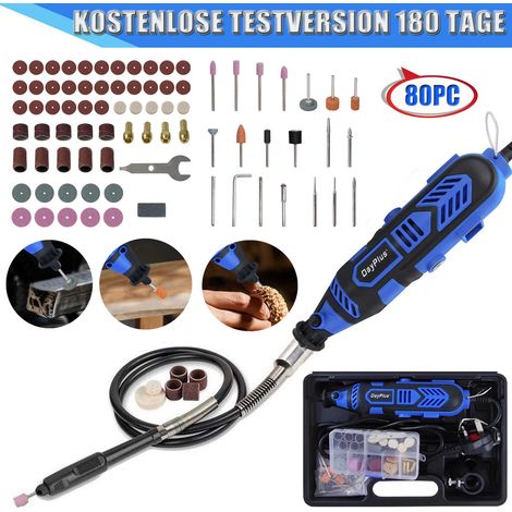 80Pcs Mini outil rotatif Set de polissage Drill Accessoires Ponceuse Pour Dremel